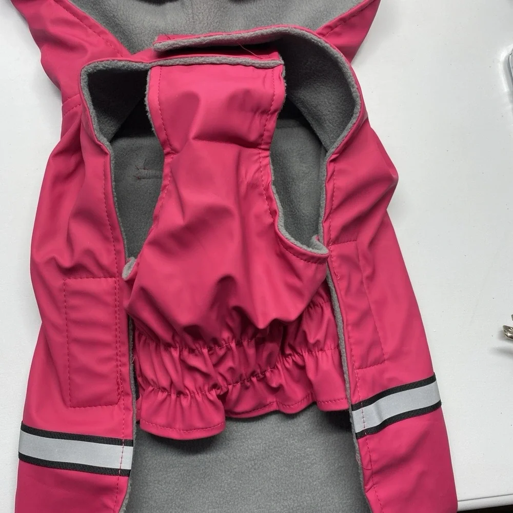 Berkshire Dog Coat MEDIUM Pink Polartec Fleece Lined Jacket Reflective Warm